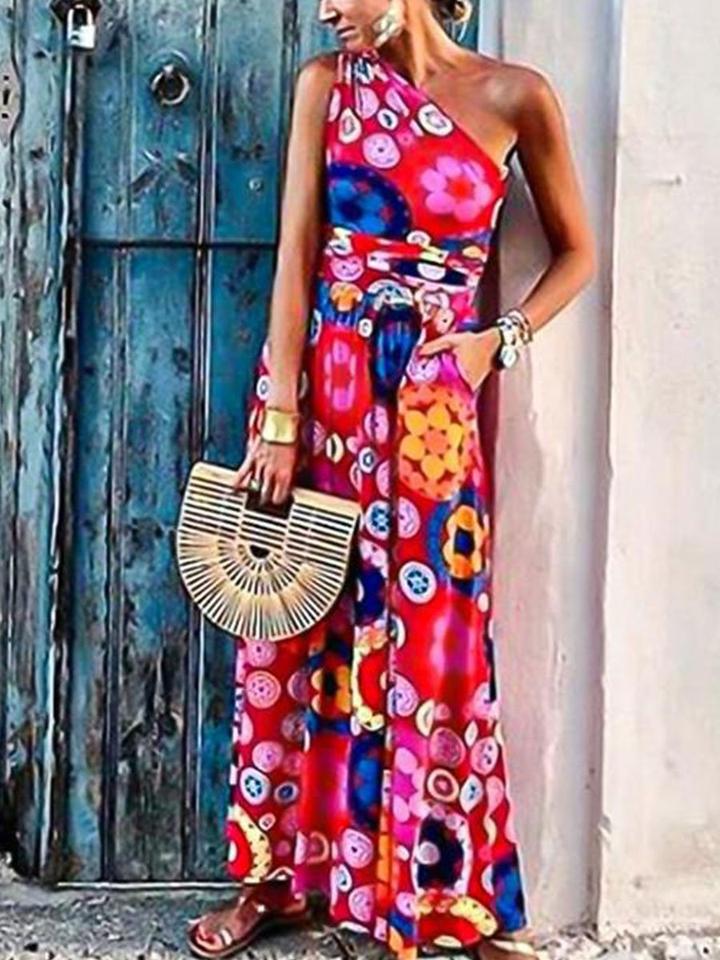 Elegant Retro Floral Print Maxi Dress - 🔥50% OFF NOW! 🔥