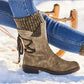 "Alpine" Faux-Suede Cozy Lace-Up Boots