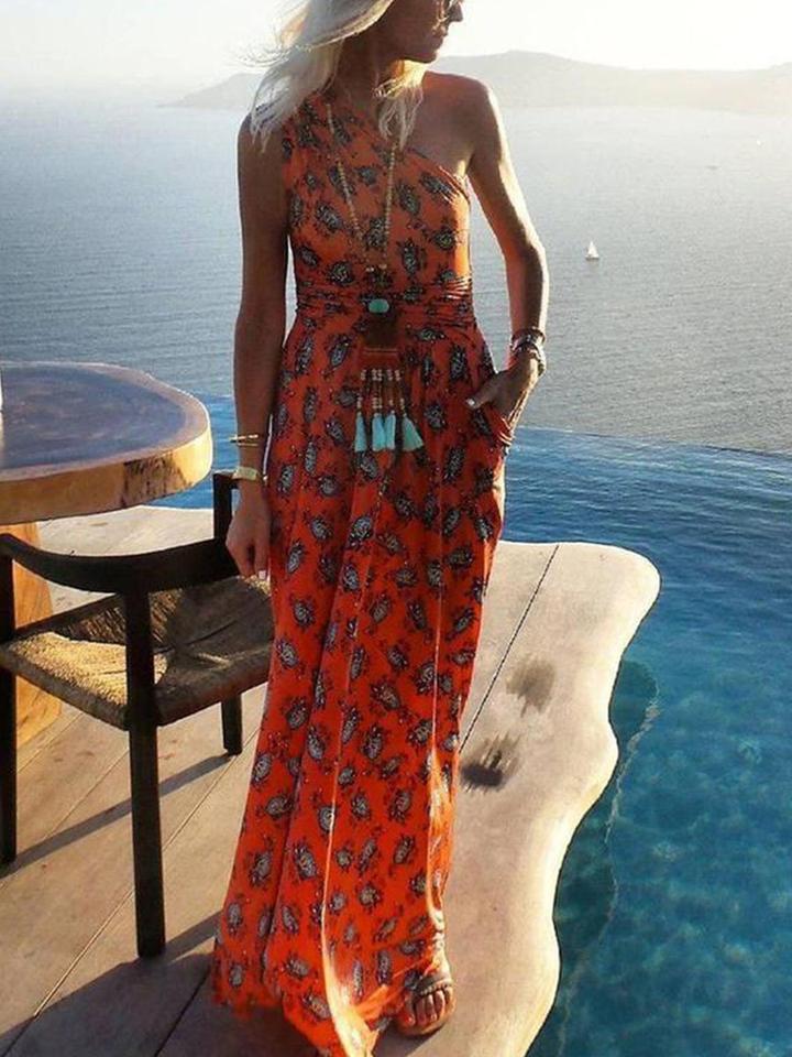 Elegant Retro Floral Print Maxi Dress - 🔥50% OFF NOW! 🔥