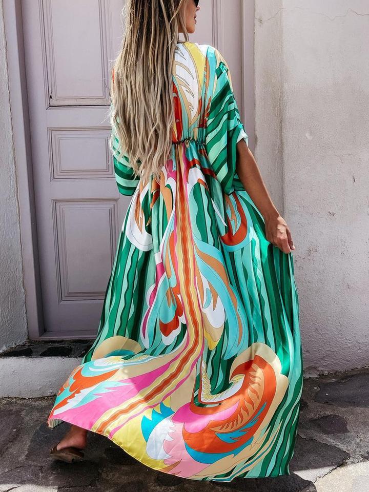 Digital Print V-neck Maxi Dress - 🔥50% OFF NOW!🔥